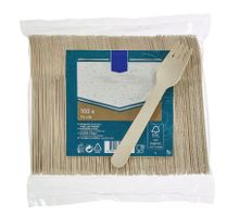GASTRO PRO  Einweggabeln, Holz, bioabbaubar, 16 cm, 100 Stüc